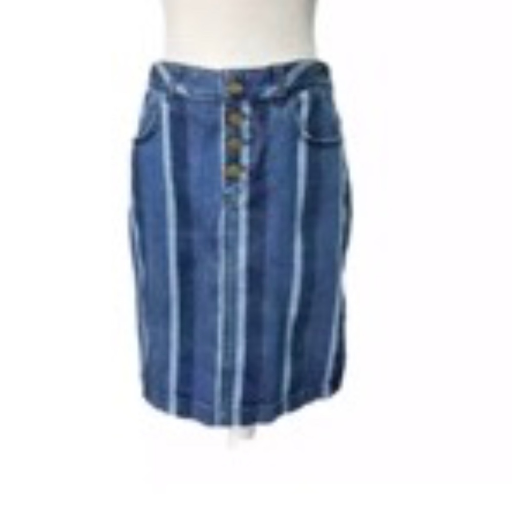 Maeve Blue Hill Striped Pencil Skirt